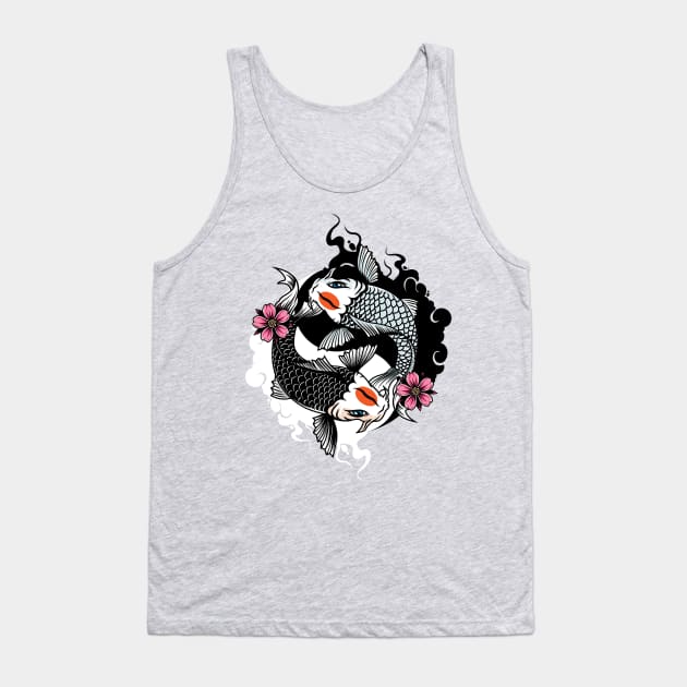 Yin and yang fish Tank Top by redwane